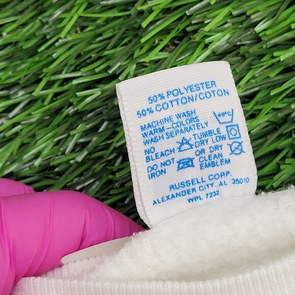 Vintage 80s Lambda-Chi-Alpha Cropped Sweatshirt S/M 19x23 - Picture 10 of 14